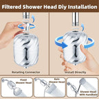 Shower Filter and 3 pcs Cartridge-99% Removal of Chlorine, Impurities -Softens - Image 8