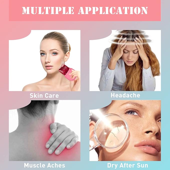 Ice Mold for Face, Facial Ice Roller and Gua Sha Facial Tool, Reusable Facial - Image 4