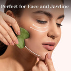 BAIMEI Rose Quartz Roller Set & Xiuyan Jade Gua Sha – Face Massager Tool and - Image 6