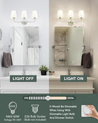 Bathroom Light Fixtures, Brushed Nickel Vanity Lights - Image 4