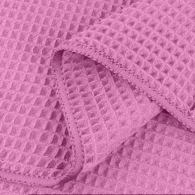 HOMEXCEL Waffle Bath Towels 4 Pack, Premium Microfiber Beach Towels, Ultra Soft - Image 2