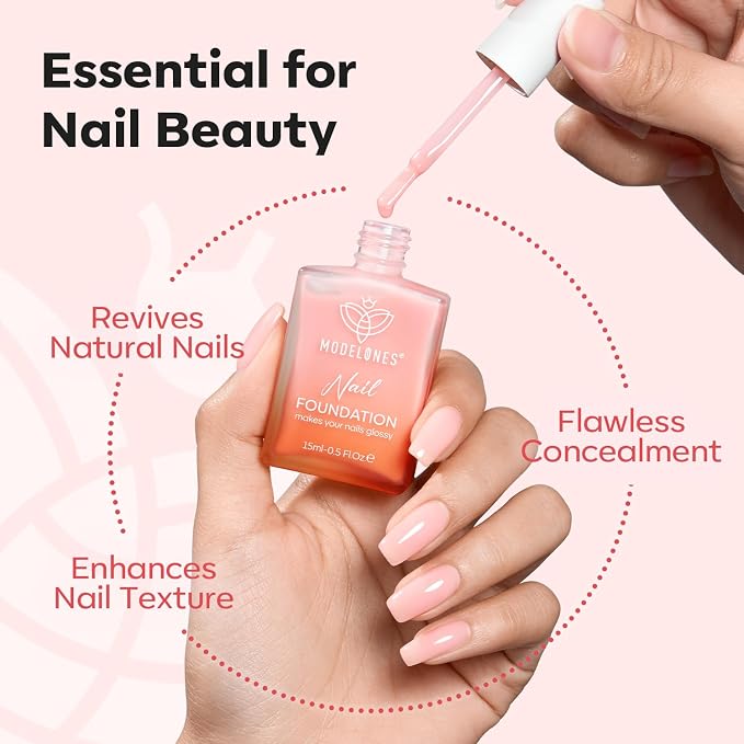 modelones Nail Strengthener Peachy Pink Nail Repair - Image 7