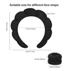 Spa Headbands for Washing Face Soft Puffy Bubble Headbands Wristband for Women - Image 2