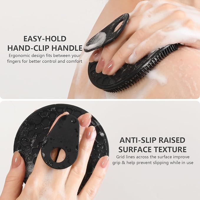 Silicone Body Scrubber with Scrub Net Set, BEAUTAIL 4 Pack - Image 7