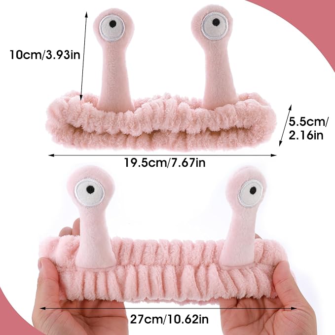WLLHYF Spa Headband Facial Makeup Head Band Microfiber Soft Coral Fleece Head - Image 3