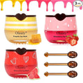 3PCS Bee Lip Balm Honey Pot, Lip Mask Skincare, Prevention Lip Dry Set by Sulily