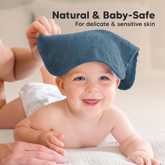 6-Pack Baby Washcloths – Soft Absorbent Viscose from Bamboo Washcloths - Image 5