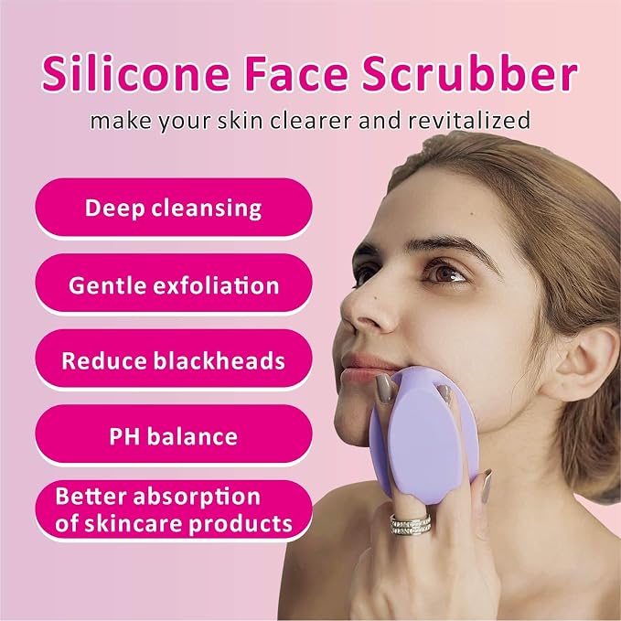 Silicone Face Scrubber, 2 Pack Face Scrubber - Image 2