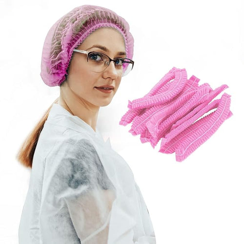 100 Pack 21" Disposable Nonwoven Bouffant Caps Hair Net by Buynow