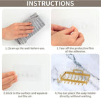 Snailhouse Soap Dish for Shower, Wall Self Draining Adhesive Hanging Stainless - Image 5
