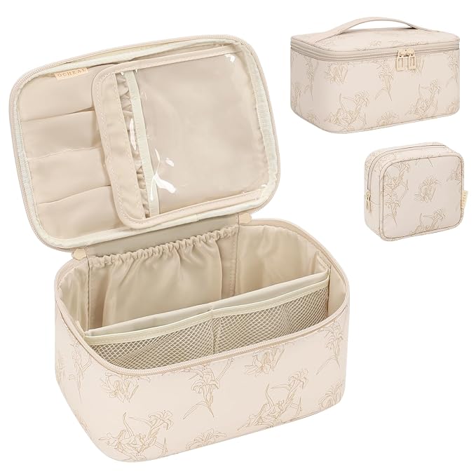 OCHEAL Makeup Bag Set, Portable Travel Makeup Bags Cosmetic Organizer Bag - Image 8