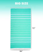 2 Packs Cotton Turkish Beach Towels Quick Dry Sand Free Soft Absorbent Adult - Image 5
