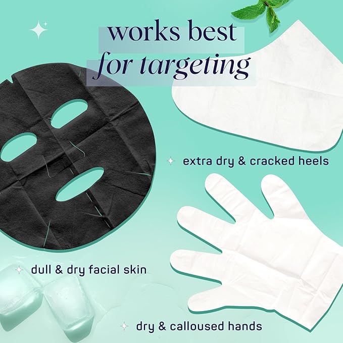 SpaLife Men's 12-Piece Spa Set: Repairing Hand Gloves - Image 4