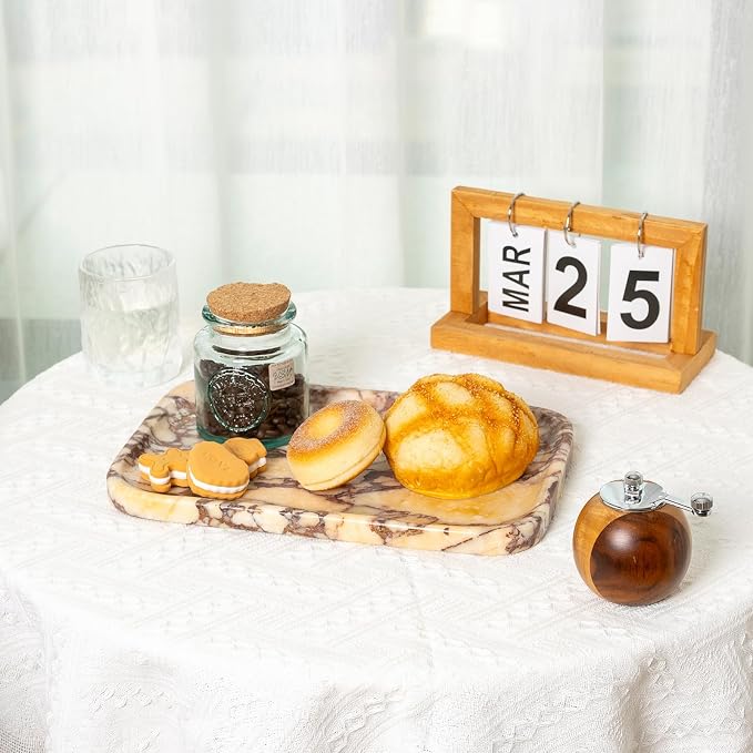 Karibiber Calacatta Marble Vanity Trays, Marble Bathroom Tray Countertop - Image 8