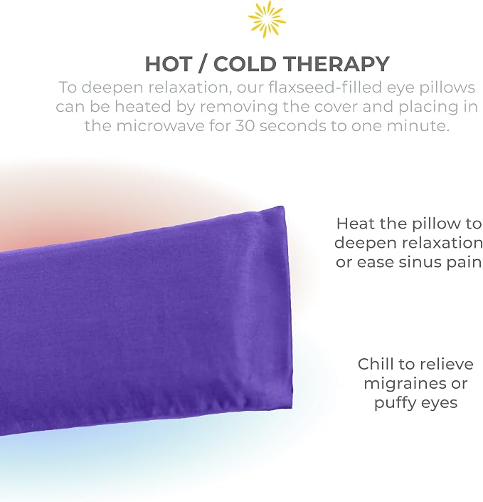 Sunshine Yoga 4-Pack Scented Sateen Eye Pillows, Low-Luster, 9’’ x 4’’ Flaxseed - Image 4