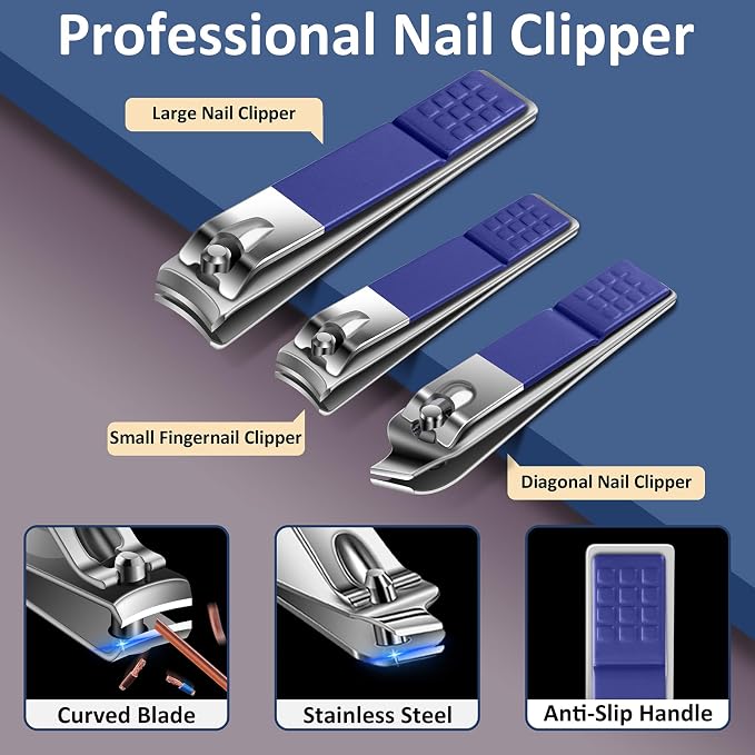 BLESWIN Manicure Set, 10 in 1 Professional Manicure and Pedicure Kit, Nail Care - Image 3