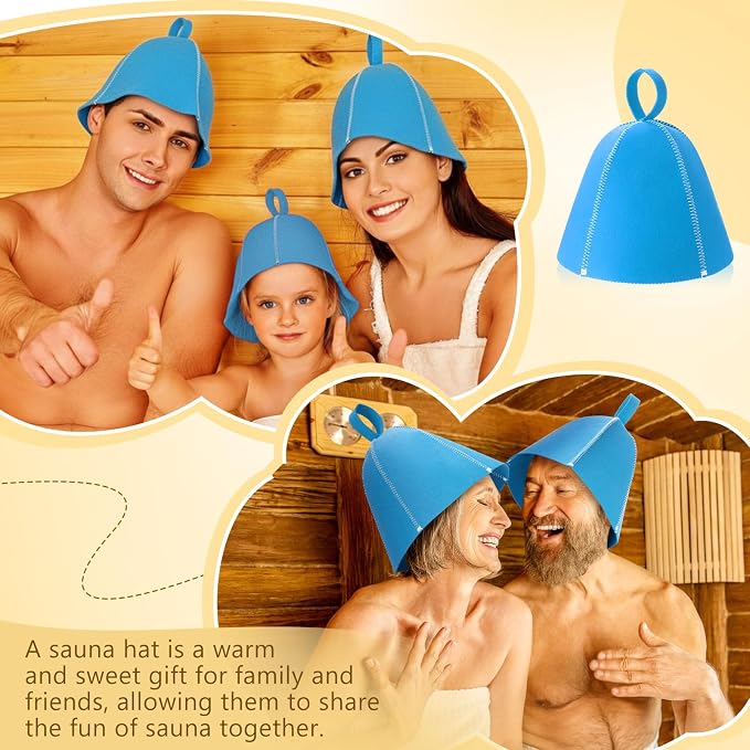 JaGely Sauna Hat for Men Women Sauna Hat Vaporarium Cap Russian Banya Cap for - Image 5