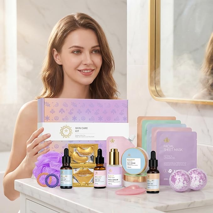 Mother's Day Gifts for Mom, Bath and Body Gifts Basket Set for Women, - Image 2