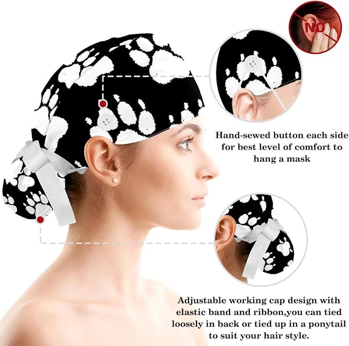 Ethnic Aztec Pattern Adjustable Scrub Cap Hat - Image 3