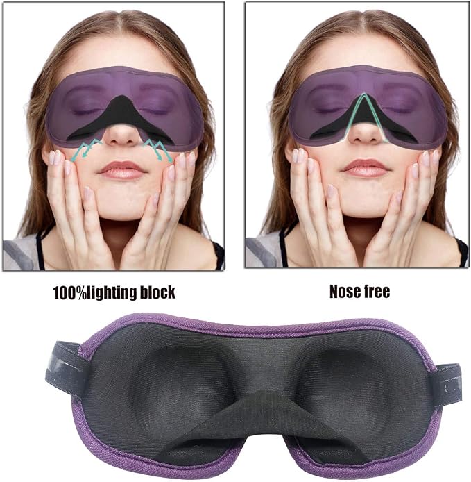 3D Eye mask for Sleeping, Machine Washable, Sleep Mask for Women, Blinder - Image 2