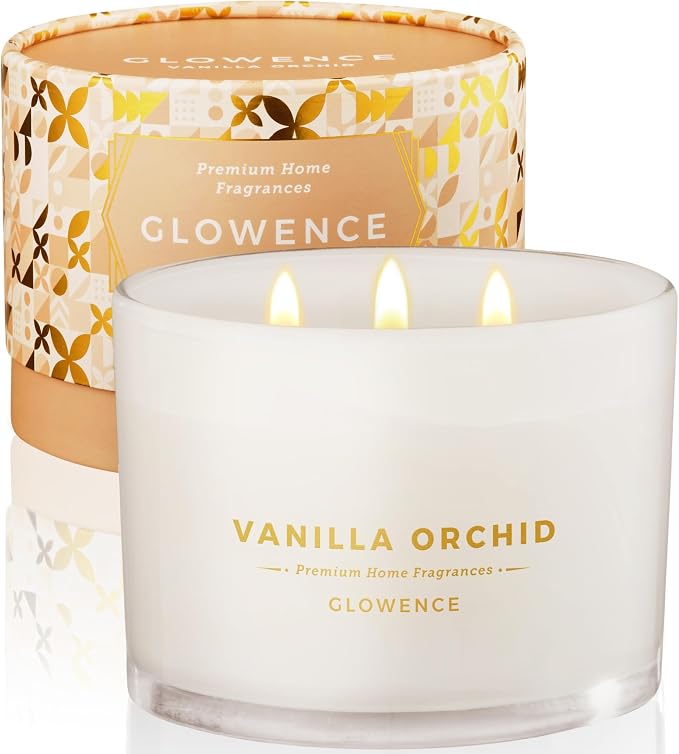 Luxury Vanilla Scented Candle by GLOWENCE