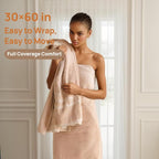 Bath Towels 4 Pack, 30 x 60 Inches, Large 100% Cotton Towels, Comfortable - Image 3