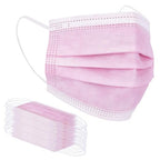 Borje Pink Disposable Face Mask 100 Pcs Pink Face Masks 3 Ply Protection Masks by Borje