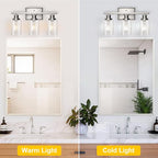 Ascher Bathroom Vanity Light Fixtures, 3 Light Wall Sconces Lighting - Image 6
