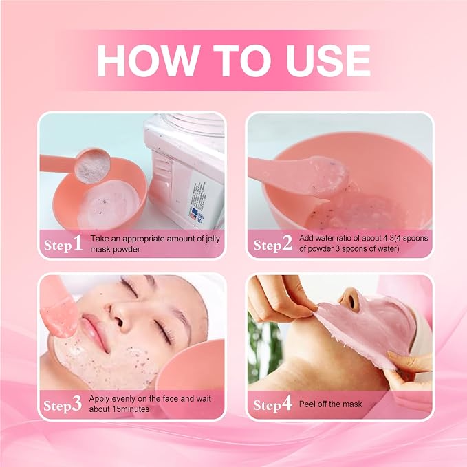 Jelly Mask for Facials Professional, Hydrating & Moisturizing Peel-Off Natural - Image 4