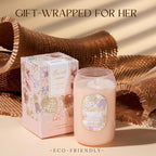M&SENSE Aromatherapy Pink Soy Scented Candle Gift-Fresh Roses Scent, 10.6 oz - Image 9