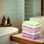 4 Pairs Exfoliating Bath Gloves, Nylon Double Sided Exfoliating Gloves - Image 4