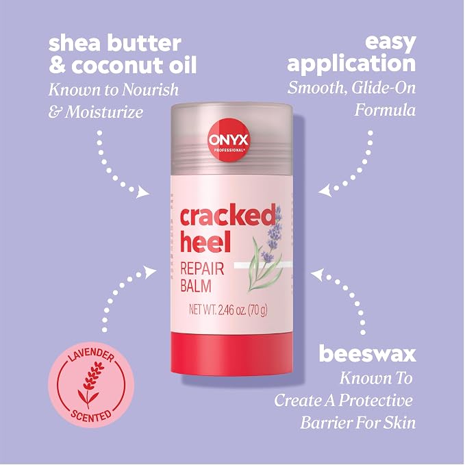 Onyx Professional Cracked Heel Repair Balm Stick, Lavender Scent, 1 Pack - Image 3