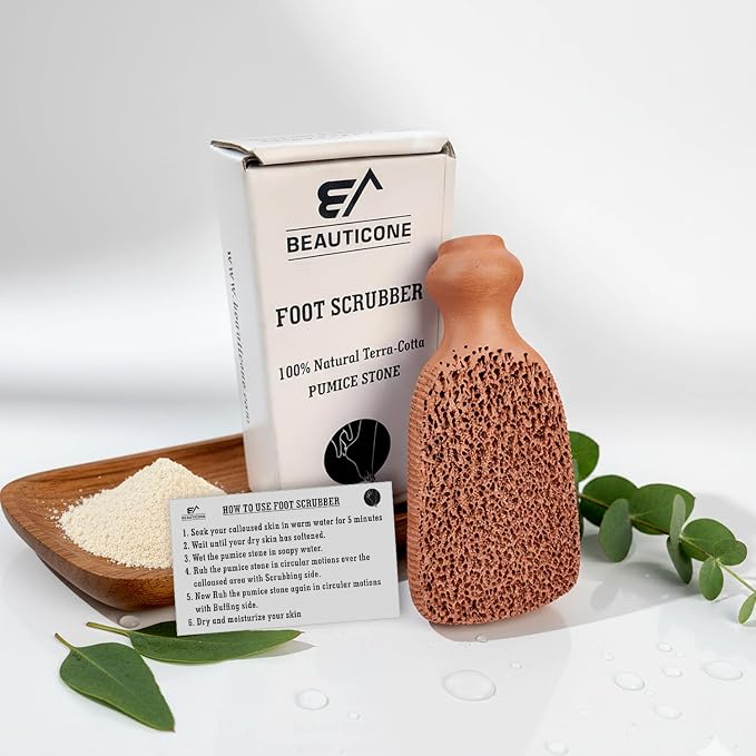BEAUTICONE 100% Natural Terracotta Pumice Stone - Image 4