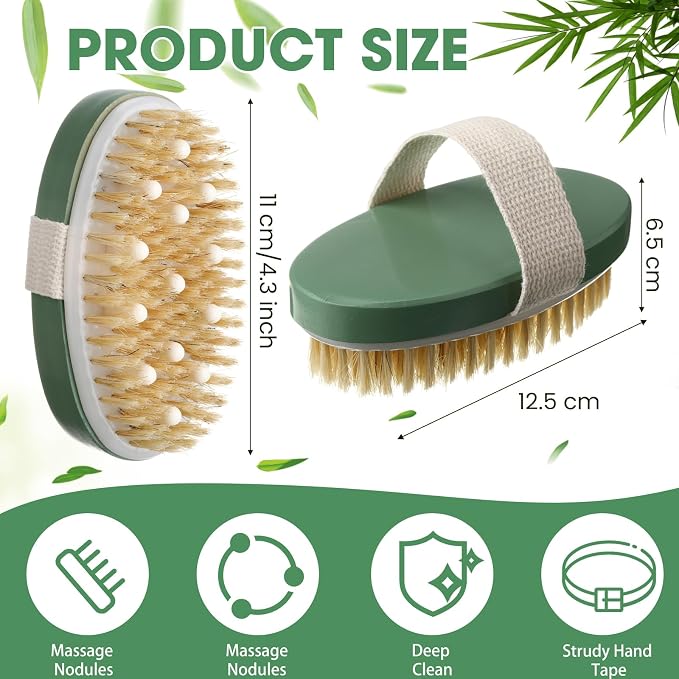 Gejoy 10 Pcs Dry Brushing Body Brush - Image 2
