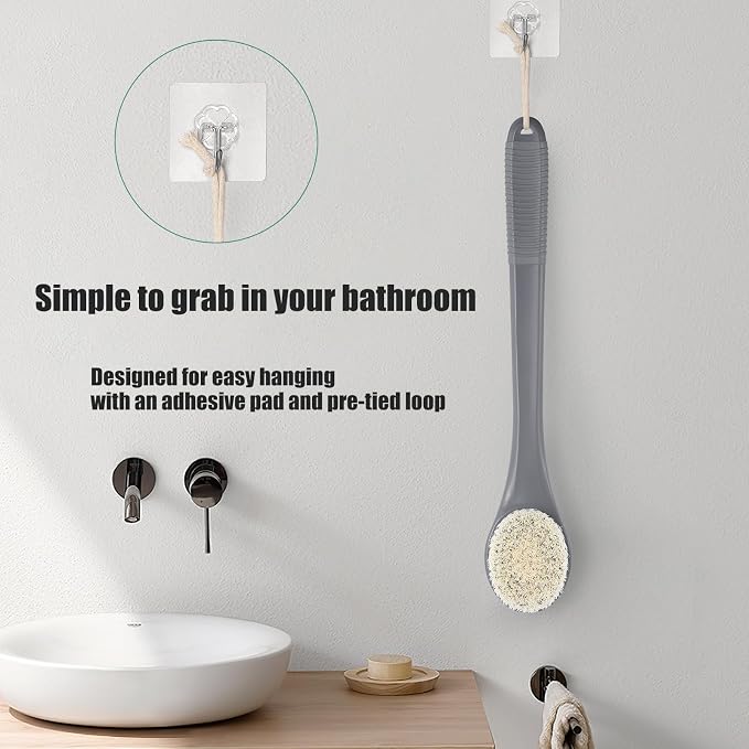 17-Inch Back Scrubber for Shower, Anti-Slip Exfoliating Body Brush for Bath - Image 6