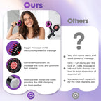 Electric Scalp Massager 4 in 1 Scalp Massaging Brush, Cordless Shiatsu Massager - Image 5