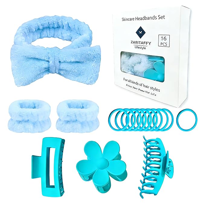 16pcs Skincare Headband Set, Headband Set by Zaritaffy
