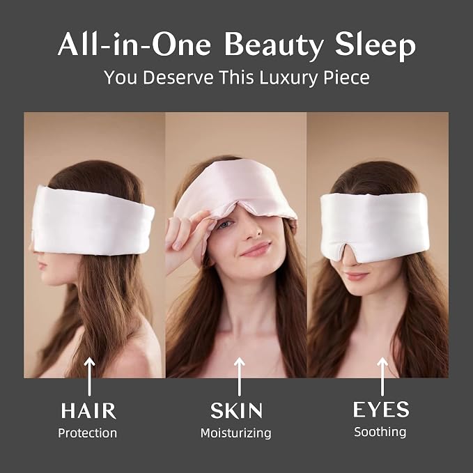 Silk Sleep Mask for Women and Men, Side Sleeper, 22 Momme Pure Mulberry Silk - Image 4