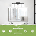 Honesorn 4-Light Vanity Lights, Matte Black - Image 2