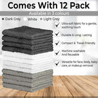 QUBA LINEN 100% Cotton Washcloth Set – Soft, Absorbent Face Towels - Image 5