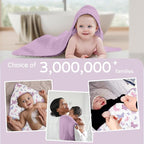 Yoofoss Hooded Baby Towels for Newborn 2 Pack 100% Muslin Organic Cotton Baby - Image 6