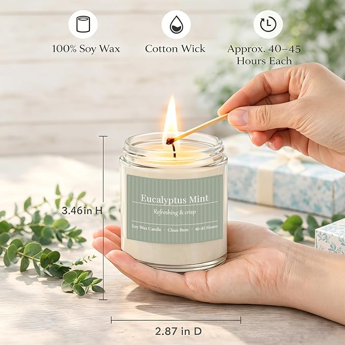 PELN Scented Candles for Women, Spring Summer 6 Pack Soy Wax Aromatherapy - Image 3
