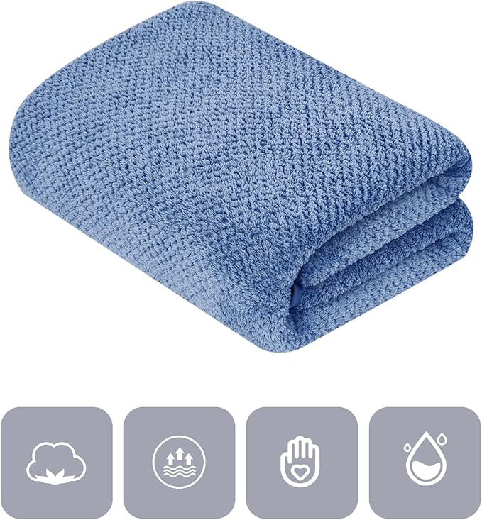 MaopaoBeauty 2 Pack Bath Towel Set 35" x 70", Extra Large Waffle Bath Towel Set - Image 2