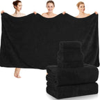 Peryiter Oversized Bath Towels Set of 6 by Peryiter
