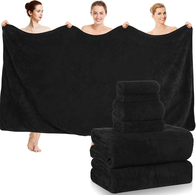 Peryiter Oversized Bath Towels Set of 6 by Peryiter