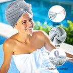 Microfiber Hair Drying Towel Wrap - Image 5