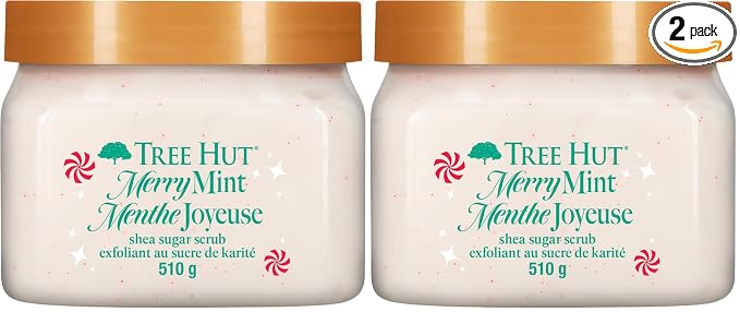 Tree Hut Merry Mint Shea Sugar Scrub, Exfoliating, Hydrating & Moisturizing by TreeHut