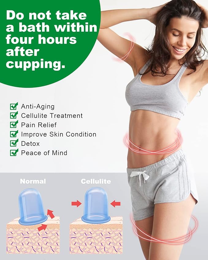 Silicone Cupping Therapy Sets, Anti Cellulite Cup Massager - Image 3