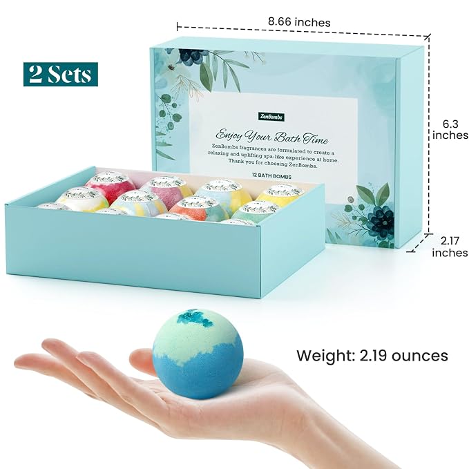 ZenBombs Bath Bombs for Women, Stocking Stuffers, Bath Bomb - Image 2