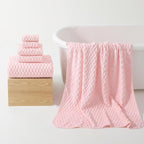 REDKISS Pink Microfiber Bath Towels Set of 6-35x70 Inches Oversized Bath Sheets - Image 8